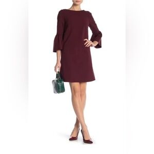 Lafayette 148 Cabernet Marissa Shift Bell Sleeve Dress